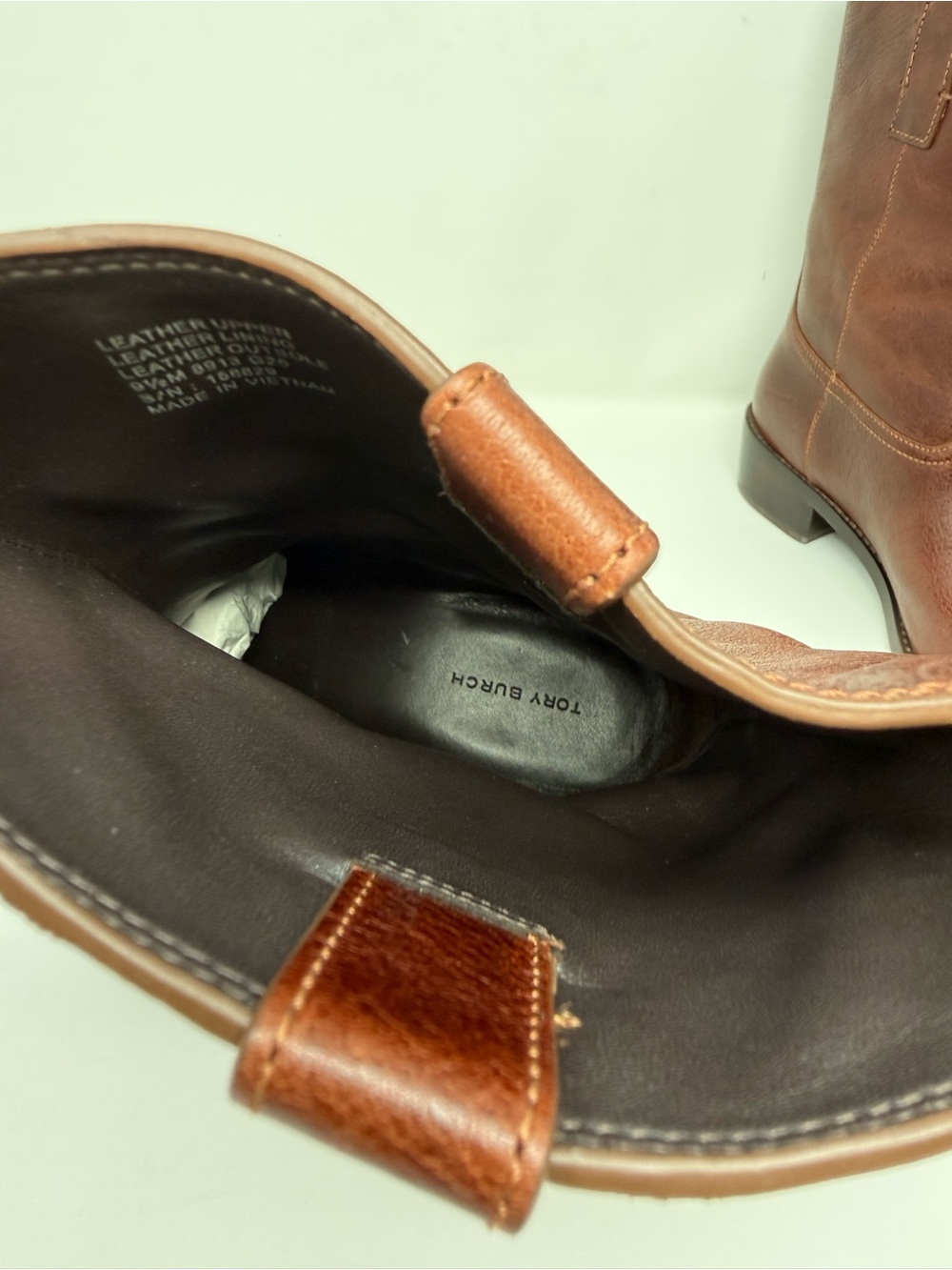 Tory Burch City Western Ankle Boot Brown Leather Sz 9.5 - Picture 14 of 15